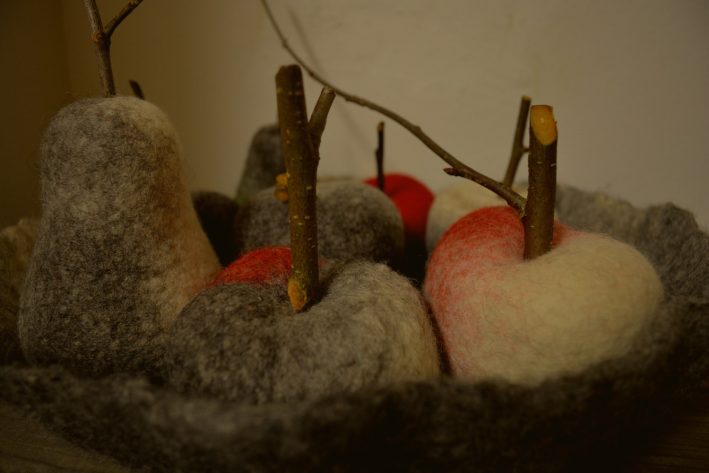 Felted fruits