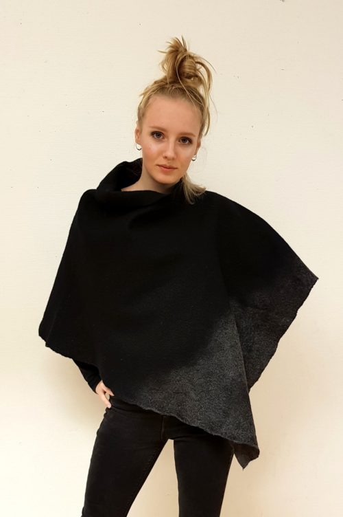 Felting tutorial: how to nunofelt a poncho In SWEDISH