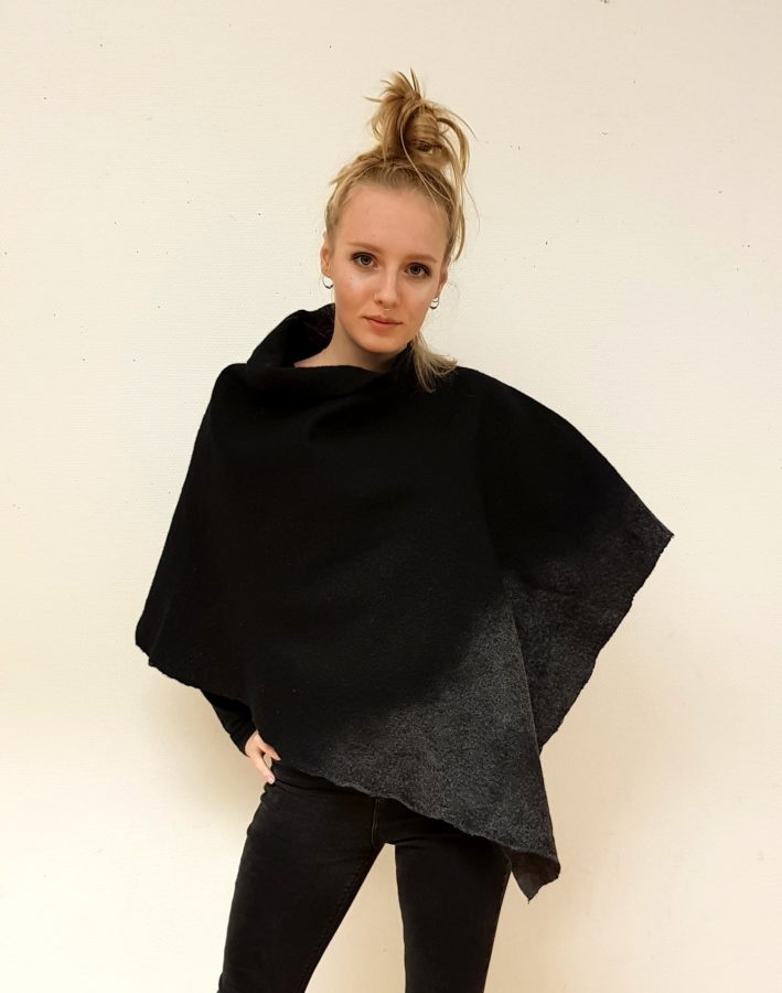 Felting tutorial: how to nunofelt a poncho In SWEDISH