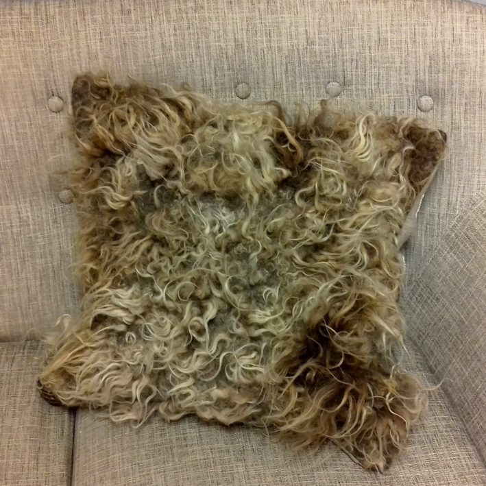 Handmade "vegetarian sheepskin" pillowcase - Image 9