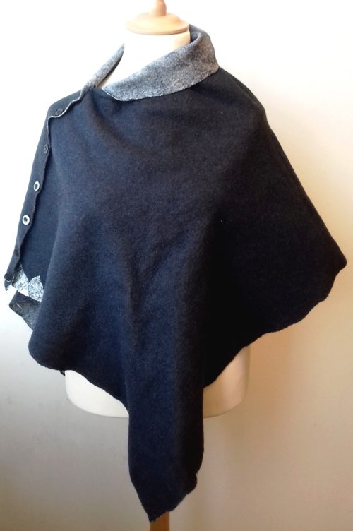 Nunofelted poncho