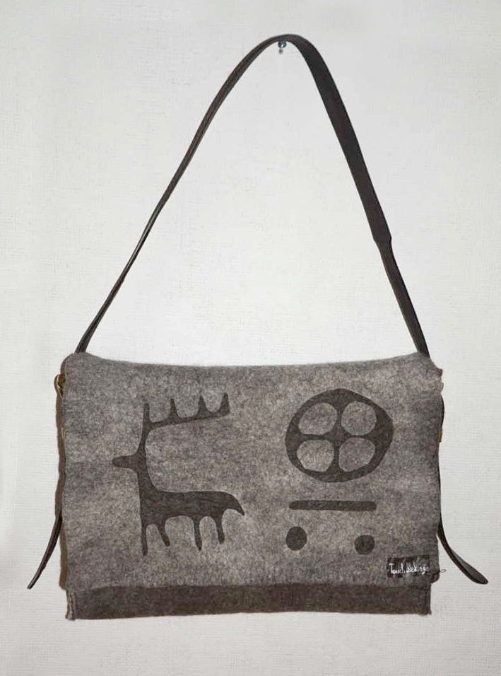 Felted shoulder bag, computer bag