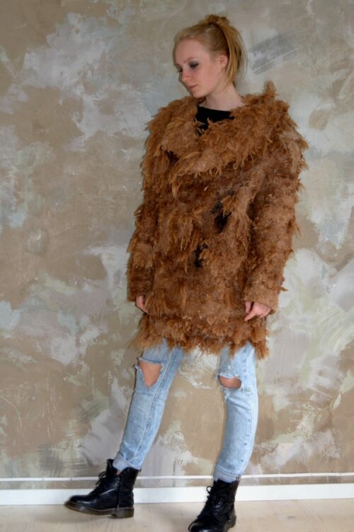 Fur coat felted "Vegetarian Fur"