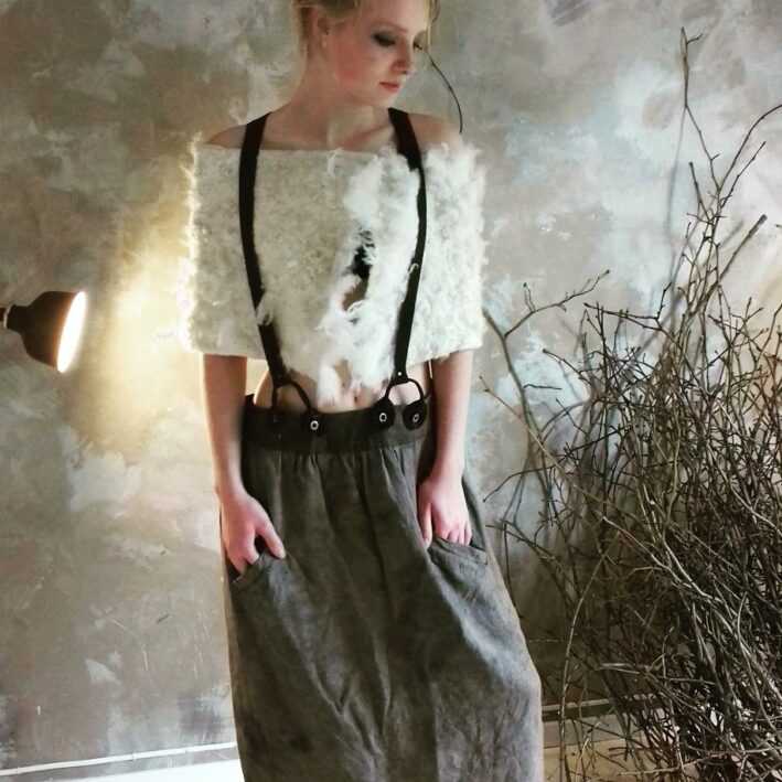 fur shawl
