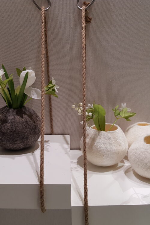 Small felted vases/pots