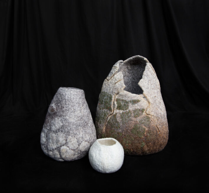 Felted sculpture "A Troll's Egg" - Image 3