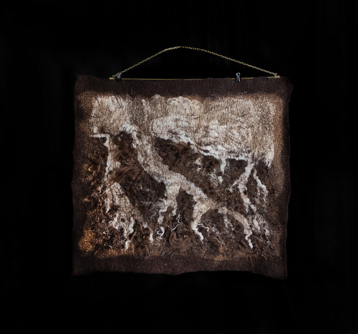 Wall Hanging "Roots", Art Object, Diptych - Image 3