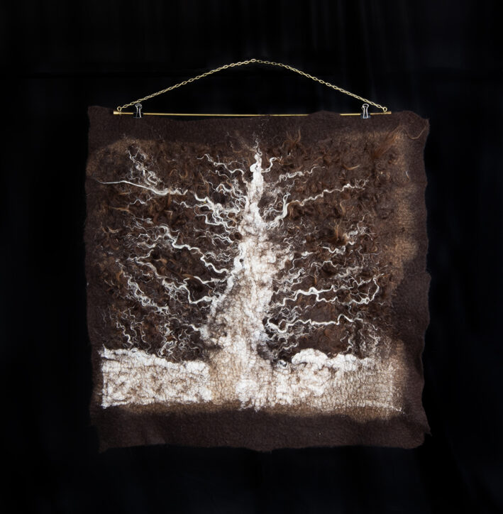 Wall Hanging "Roots", Art Object, Diptych - Image 2