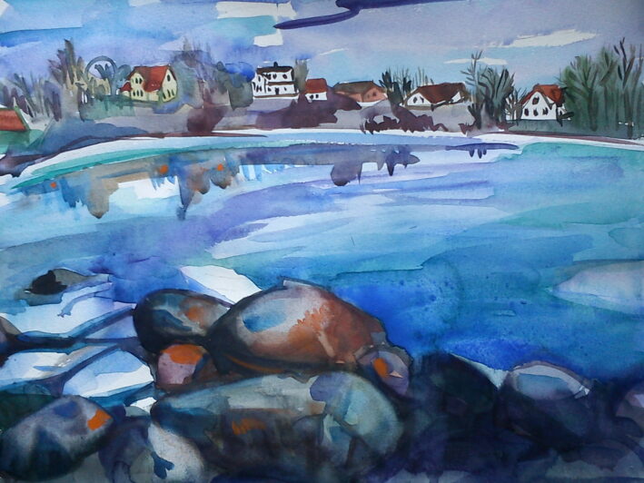 Mars in Karlskrona, watercolour